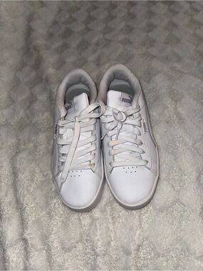 Puma White Low-Top Lace-Up Sneakers
